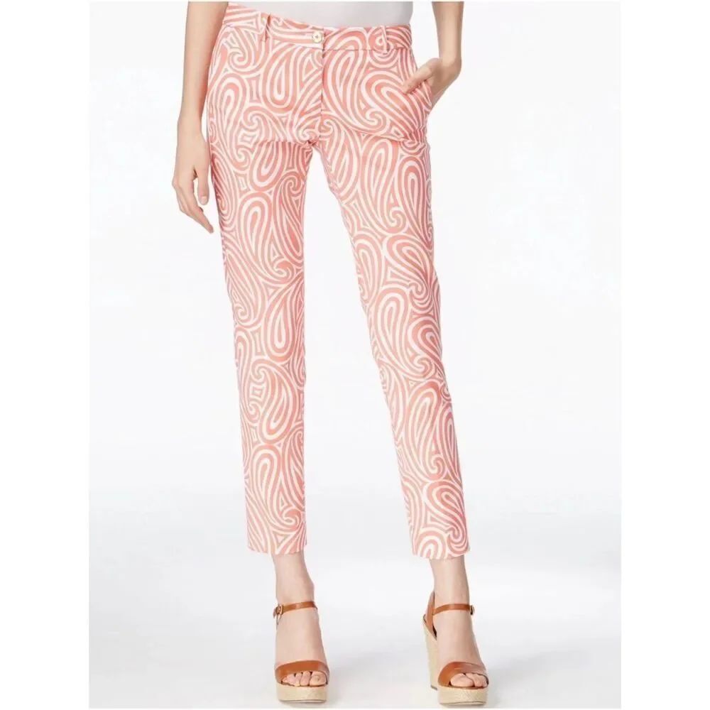 Michael Kors Miranda Swirled Skinny Leg Pants 10